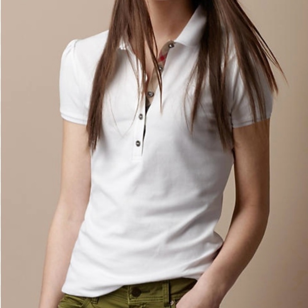 @SOLD@Burberry Brit off white polo